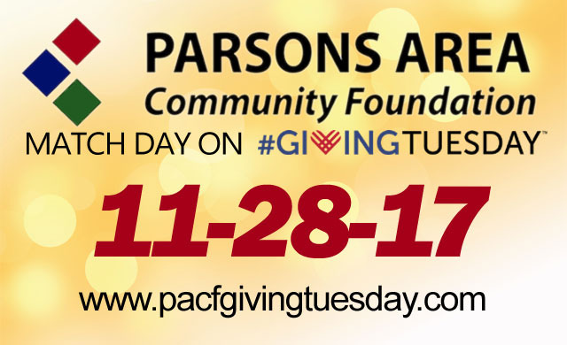 Parsons Area Community Foundation Prepares for 2017 Giving Tuesday